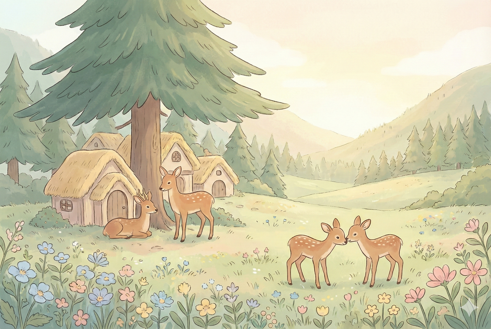 산속 노루 마을